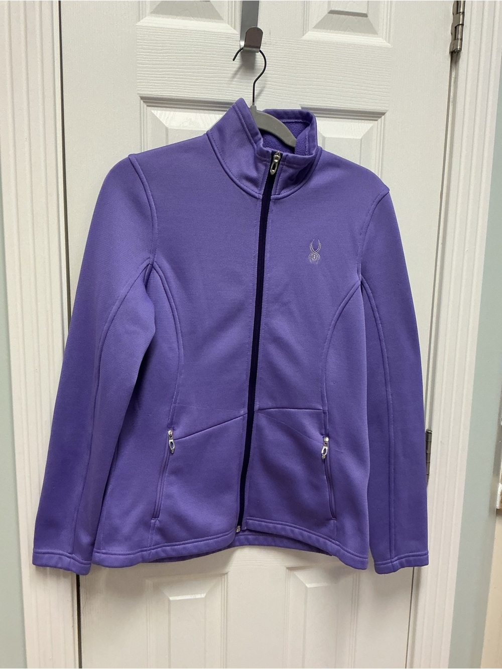 Spyder Core Sweater Women’s L Purple Full Zip Fleece Track Jacket athletic